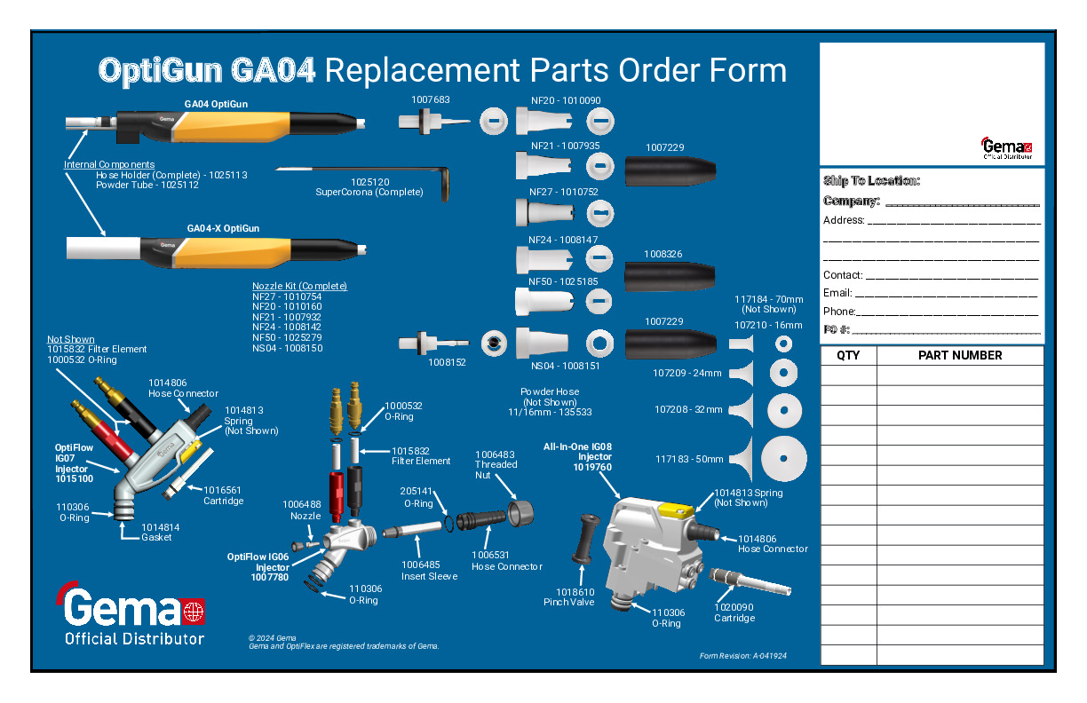 Gema GA04 Parts