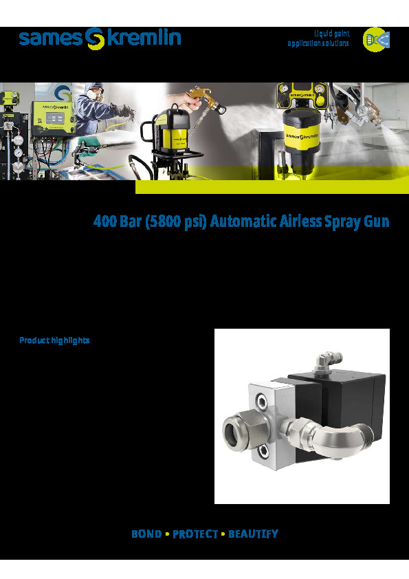 SAMES 400 Bar (5800 psi) Automatic Airless Spray Gun