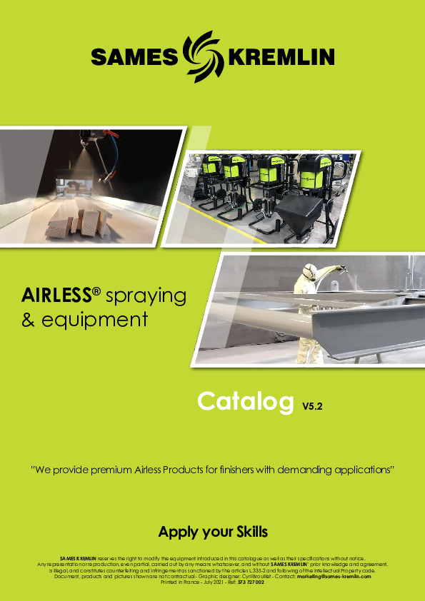 SAMES AIRLESS® spraying  & equipment Apply your Skills Catalog V5.2