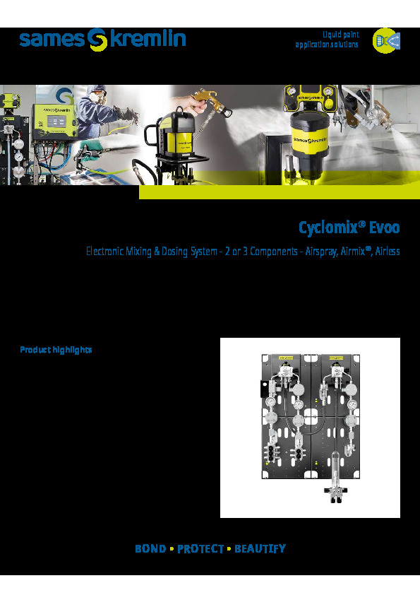 Cyclomix® Evo Electronic Mixing & Dosing System - 2 or 3 Components - Airspray, Airmix®, Airless