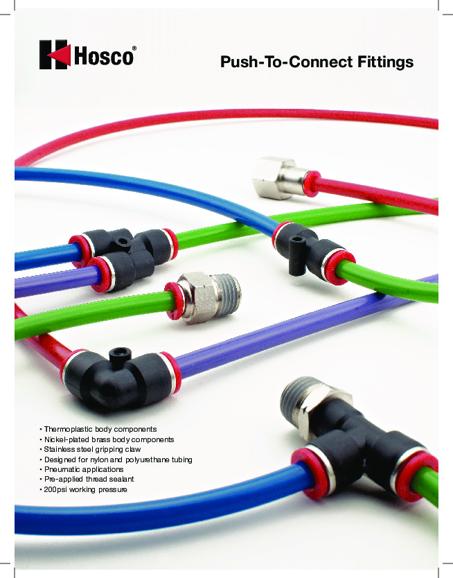 Hosco Push to Connect Fittings Catalog 2016