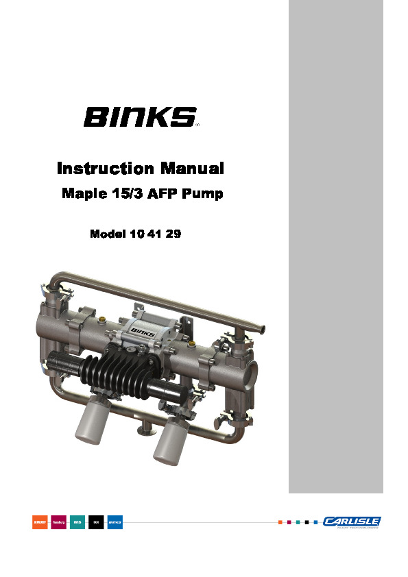 Binks Maple 15 AFP Pump Brochure