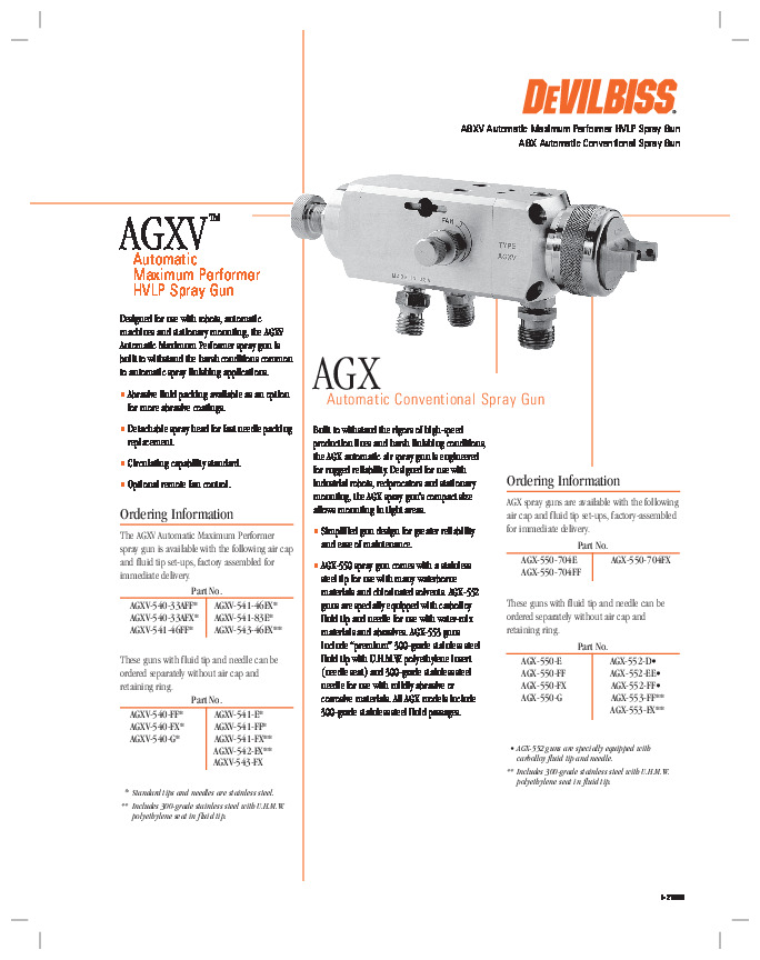 AGX AGXV Brochure