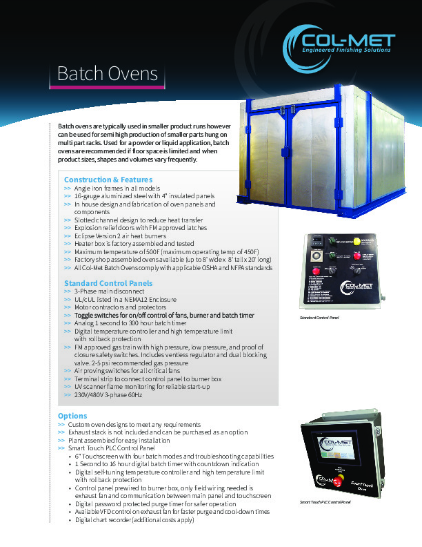 Col-Met - Batch Ovens