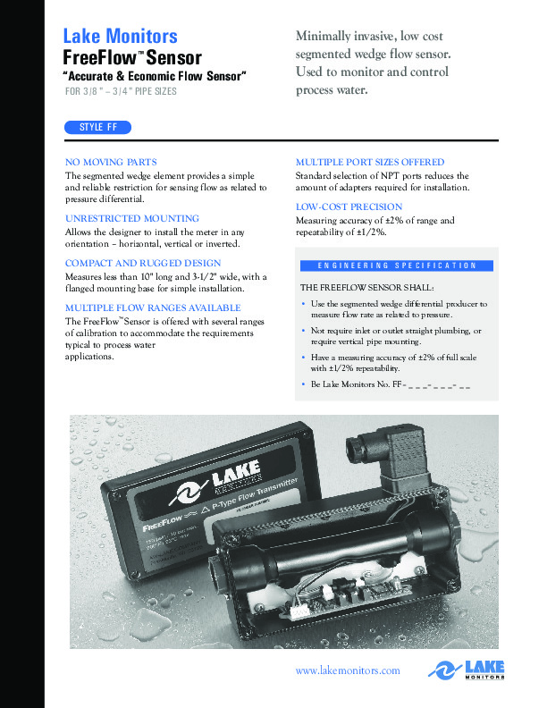 Free Flow Data Sheet