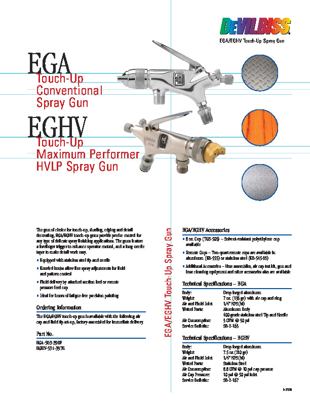 DeVilbiss EGA Touch-Up manual Air Spray Flyer