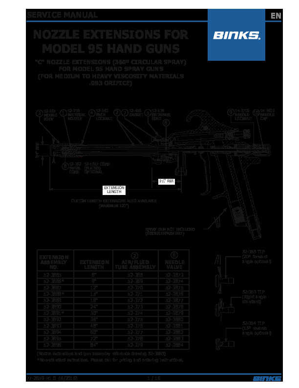 Binks - Manual - Nozzle Extension Flyer