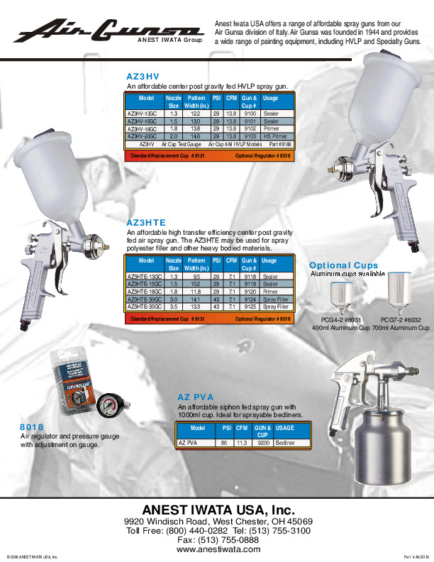 IWATA AZ3HV Gun Brochure