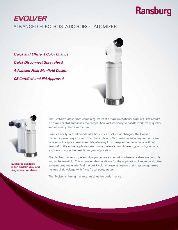 Evolver 303 Robot Applicator Brochure