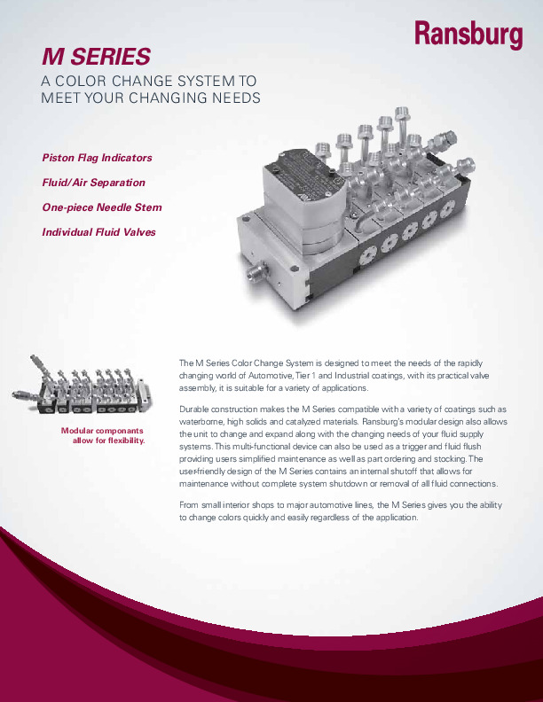 M Series Color Change Valves (MCV)