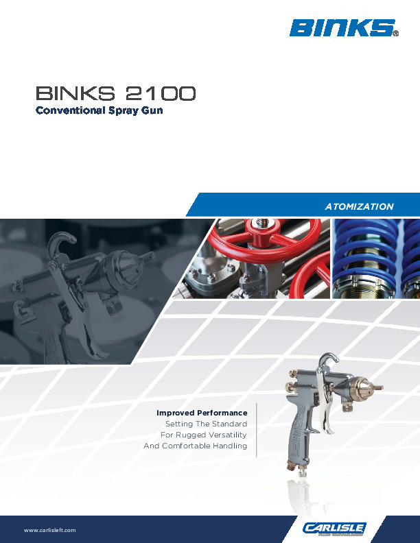 Binks Model 2100 Spray Gun Flyer