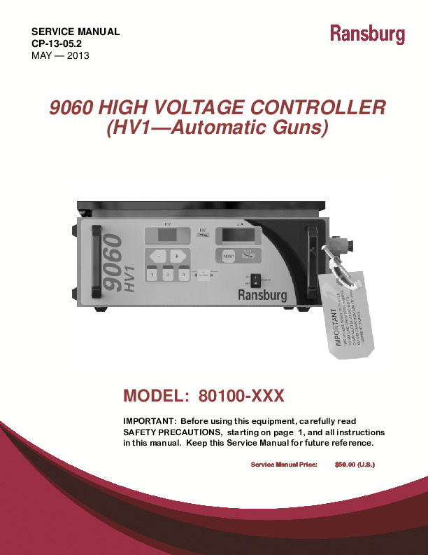 9060 HV Auto Classic Service Manual