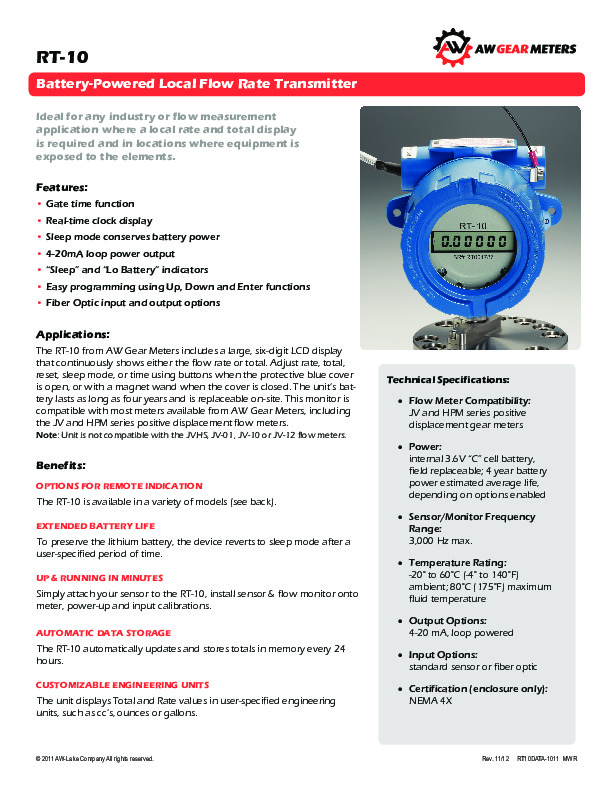 RT-10-Data-Sheet