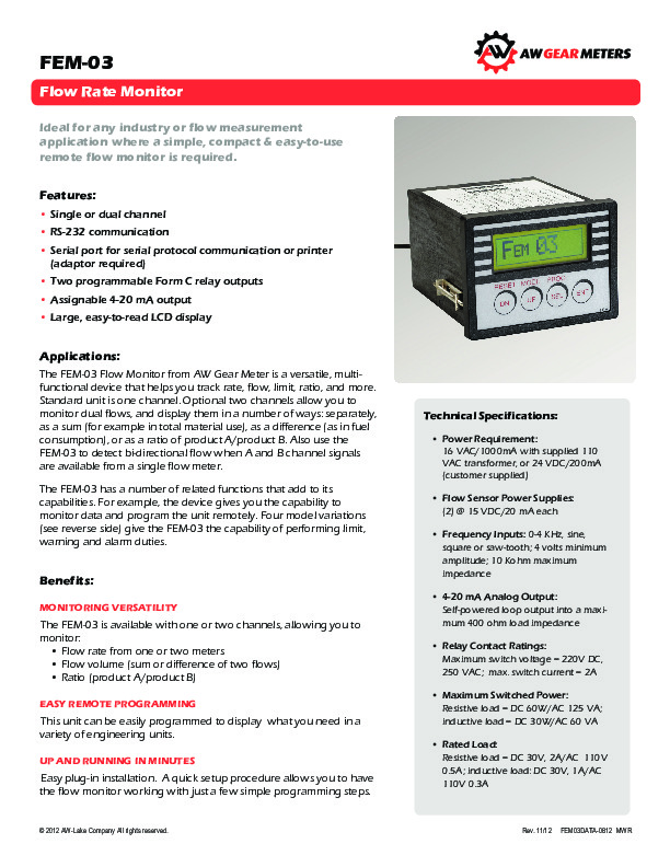 FEM-03-Data-Sheet-11.12