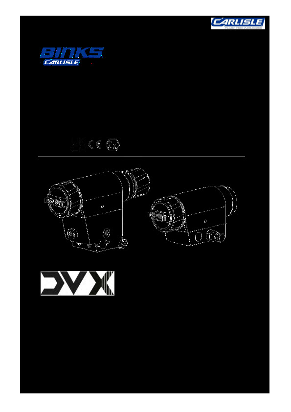 Binks DVX Automatic Gun Manual