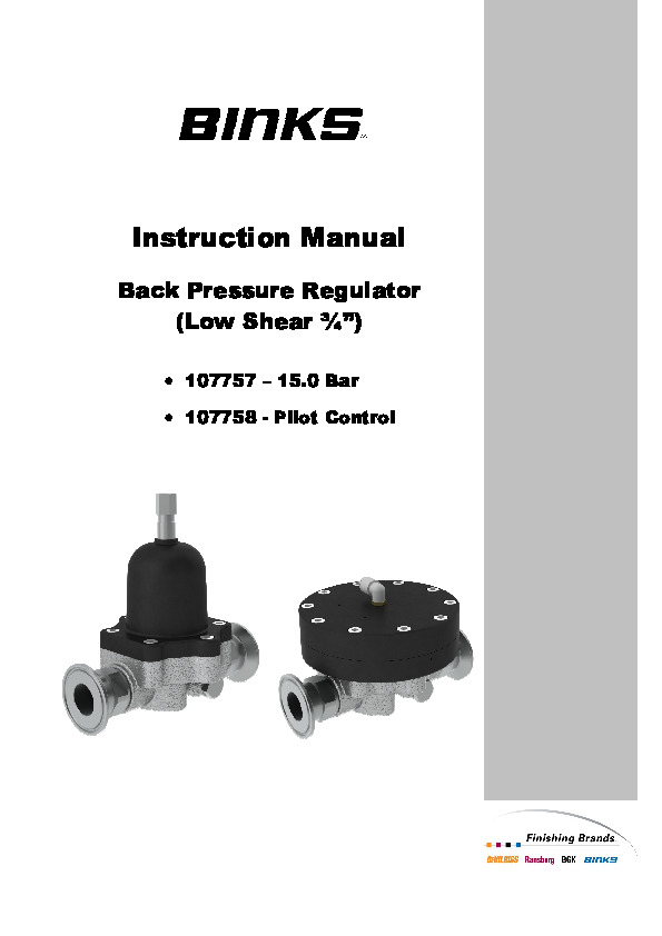 Binks - BPR Low Shear 0.75 R1.3