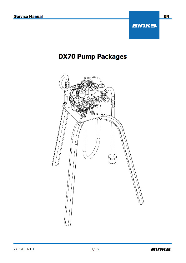 Binks DX70 Pump Packages 77-3201-R1 1