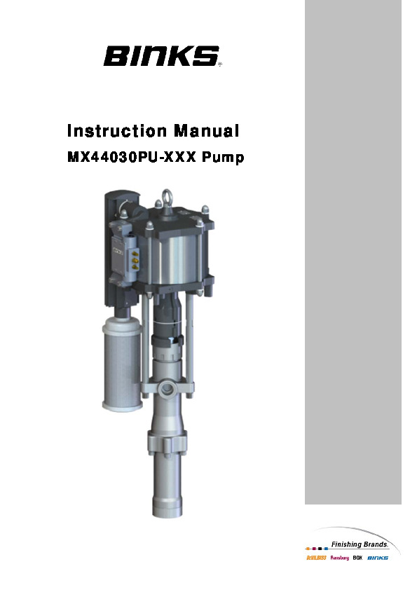 Binks - MX High Pressure Pump MX44030PU R1.0