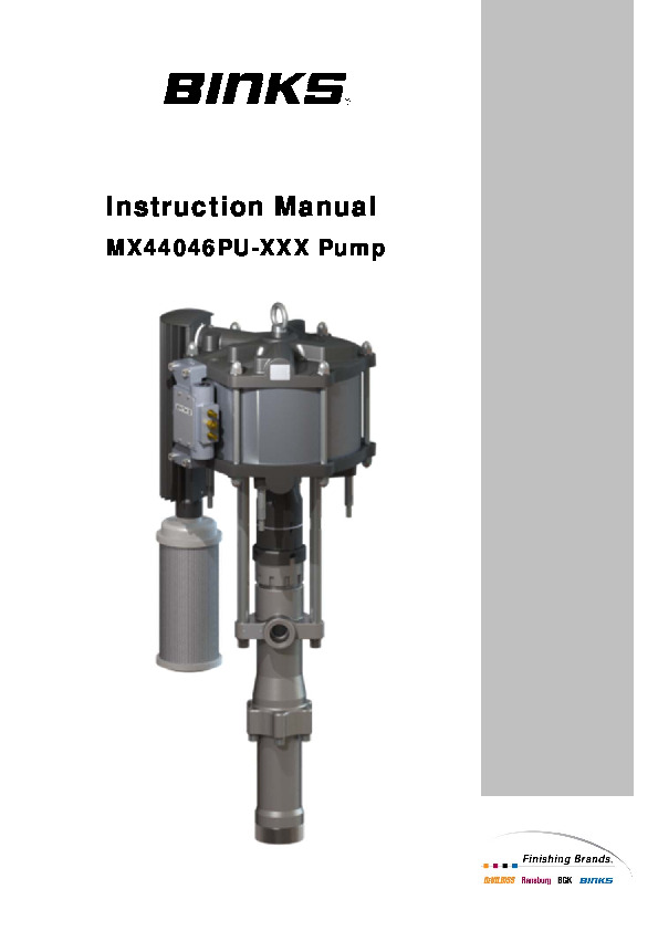 Binks - MX High Pressure Pump MX44046PU R1.1