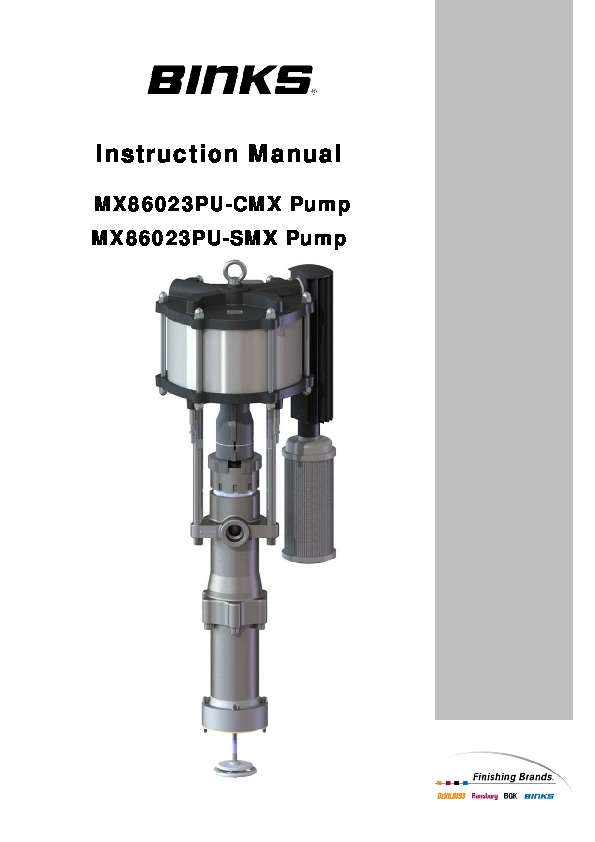 Binks - MX High Pressure Pump MX86023PU R1.