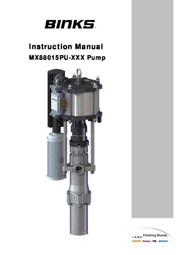 Binks - MX High Pressure Pump MX88015PU R1.0