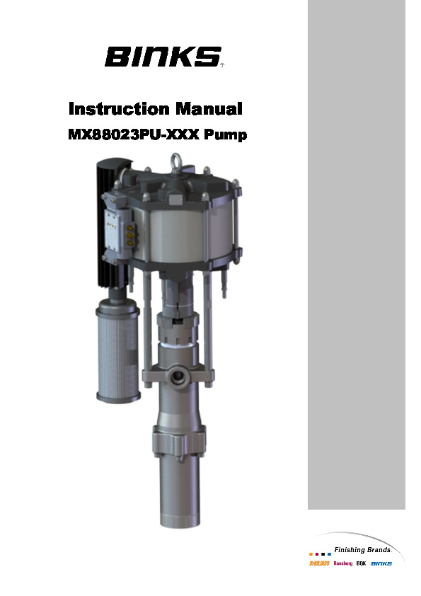 Binks - MX High Pressure Pump MX88023PU R1.0