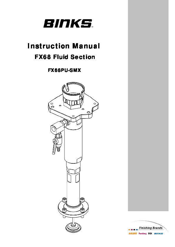 Binks Pump Fluid Section FX68