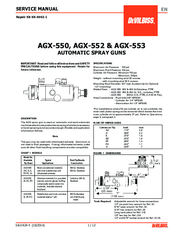 DV AGX 550 Auto Service Manual  SB-2-624-T