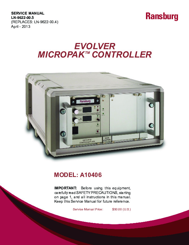 Evolver MicroPak Controller (Serv. Man. LN-9622-00.5)