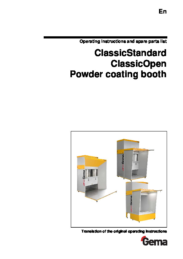 Gema Classic Standard Open Powder Booth