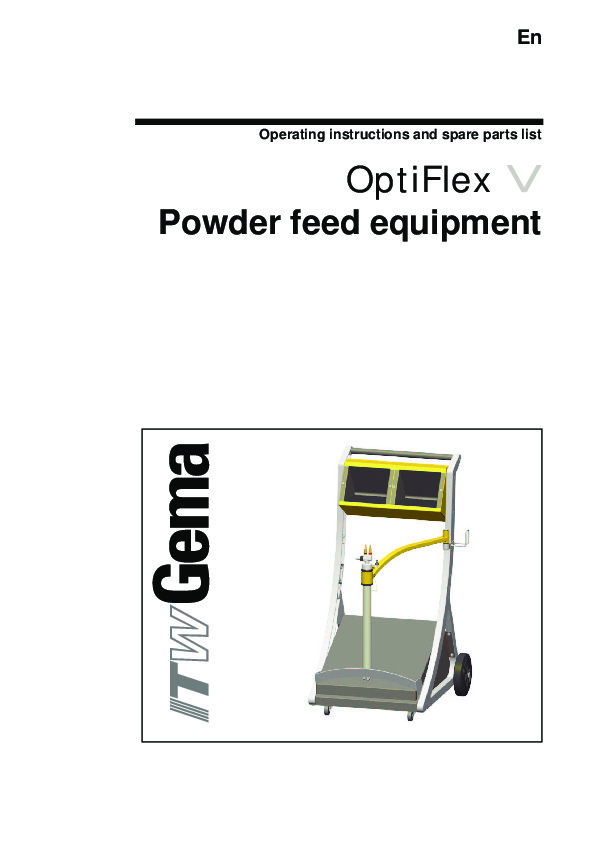 Gema OPTIFLEX 1 V OP MANUAL