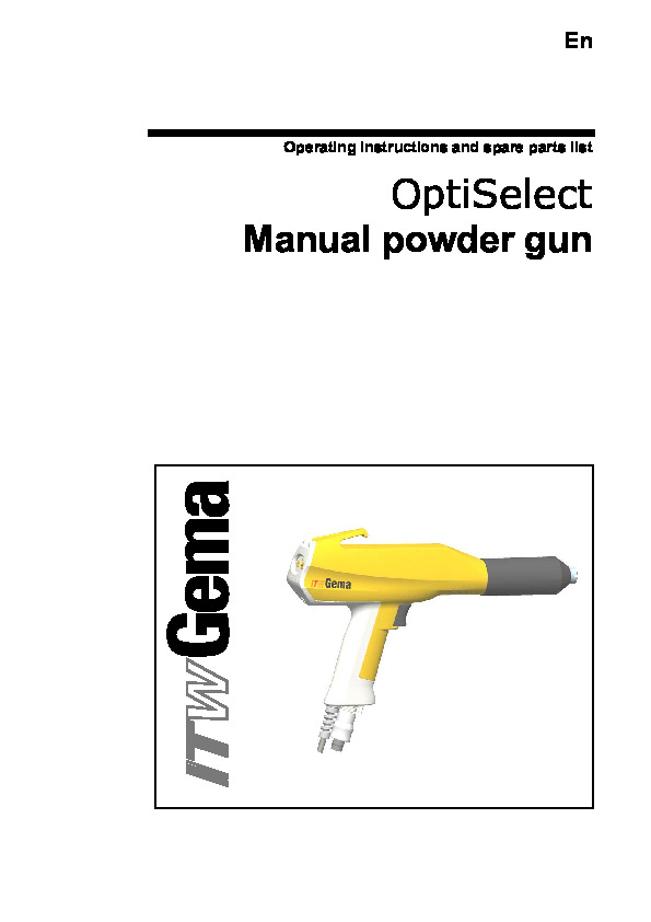 Gema OPTISELECT GM02 OP MANUAL