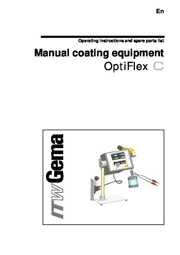 Gema OPTIFLEX 1 CUP MANUAL