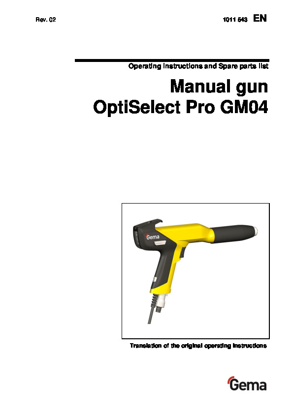 Gema OptiSelect Pro - GM04 Manual Gun