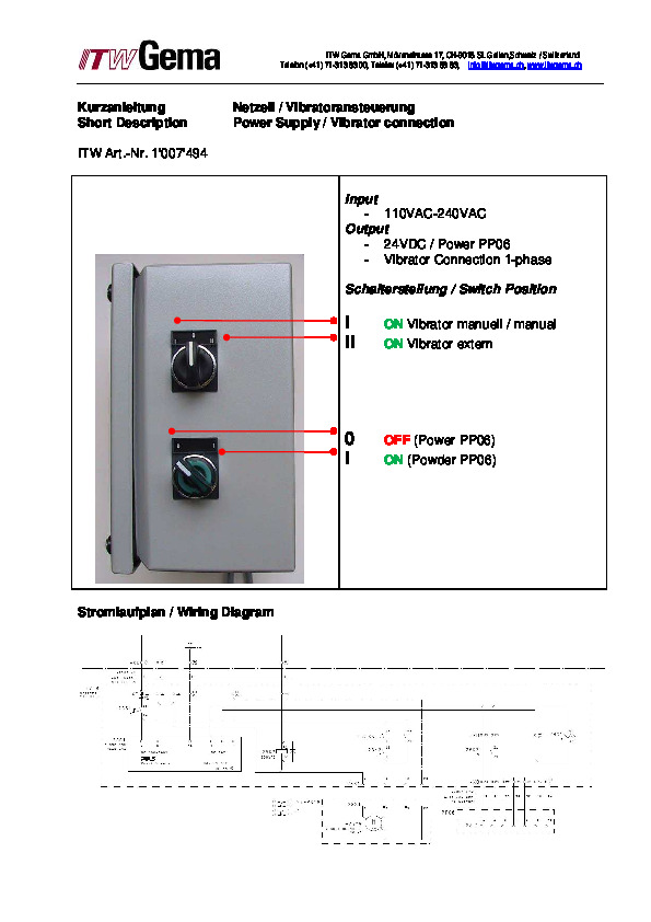 FPS19 OptiFeed B Power Supply