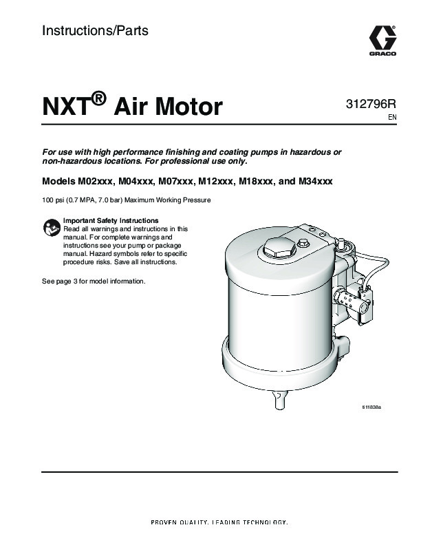 Merkur NXT Air Motor Service 312796EN-R