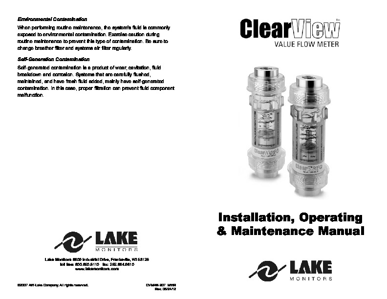 ClearView Flow Meter Manual