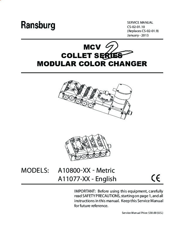 MCV2 Modular Color Changer (Serv. Man. CS-02-01.10)