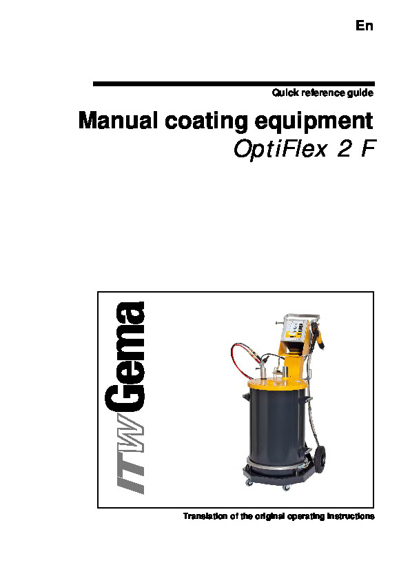 OptiFlex 2 Fluidizer Unit Manual