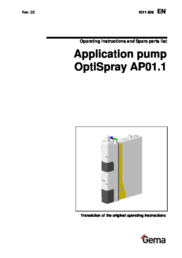 Application pump OptiSpray AP01.1