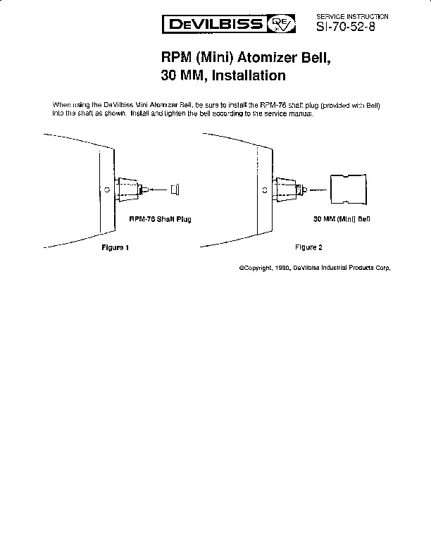 RPM 30 MM Bell Installation  Service Manual