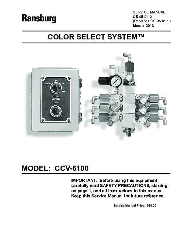 Color Select System (Serv. Man. CS-9501.2)