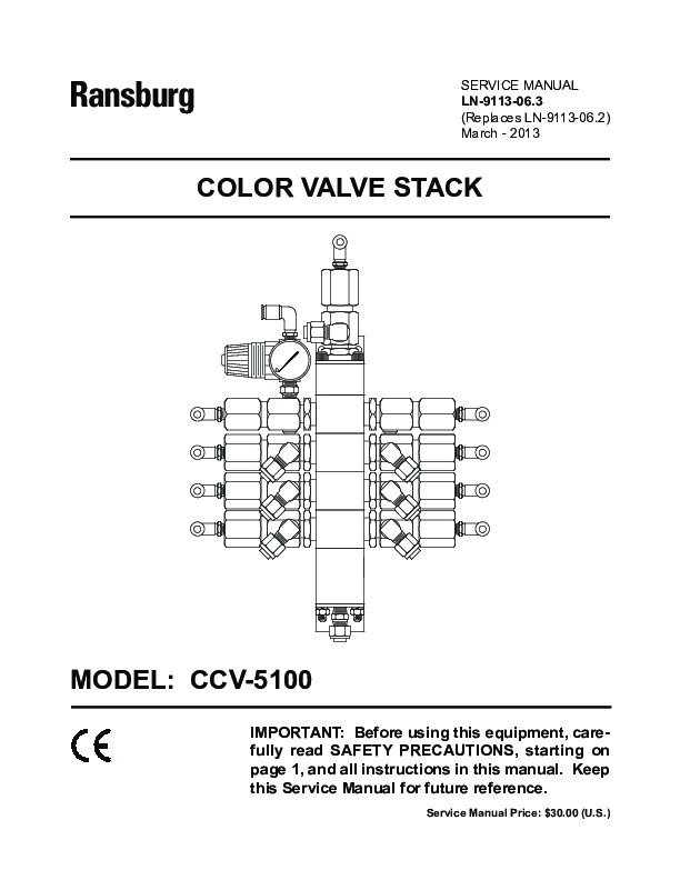 Color Valve Stack (CCV-5100)(Service Manual LN-9113-06.3)