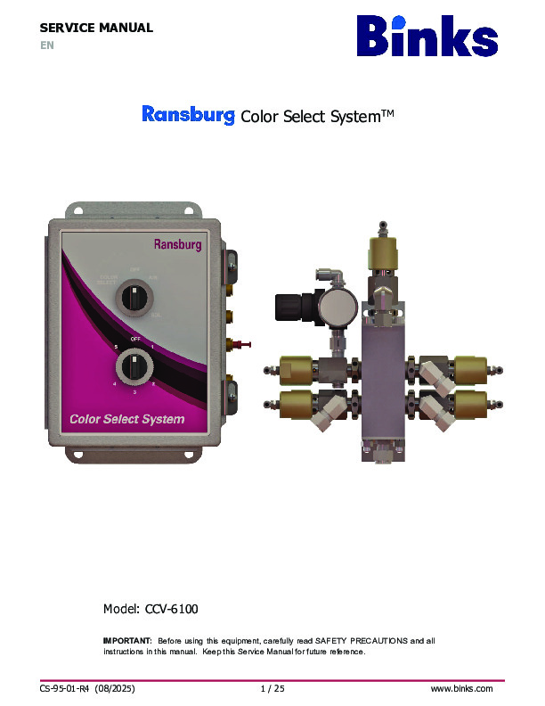 Binks Ransburg Color Select System