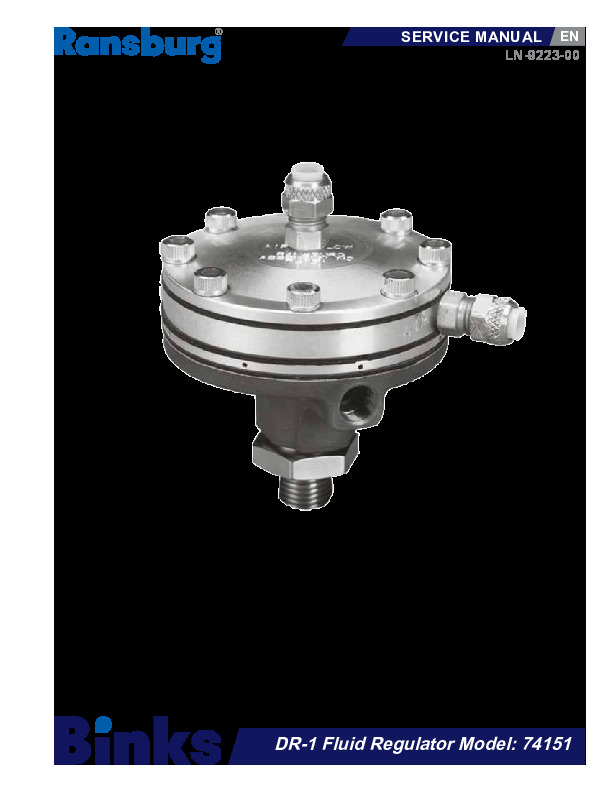 DR-1 Regulator Manual LN-9223-00