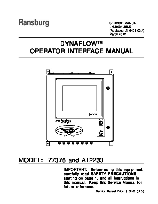 DynaFlow Opperator Interface Manual LN9401005sm