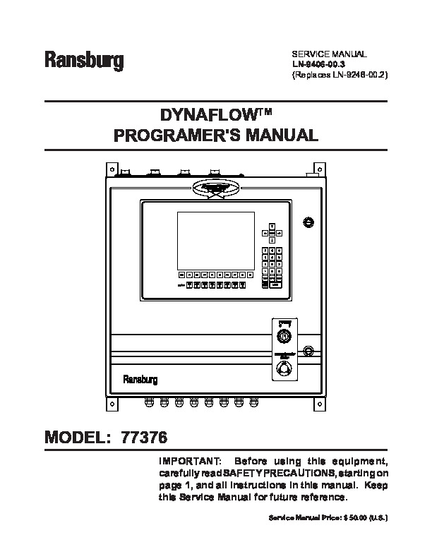 DynaFlow Programmers Manual LN9406003sm