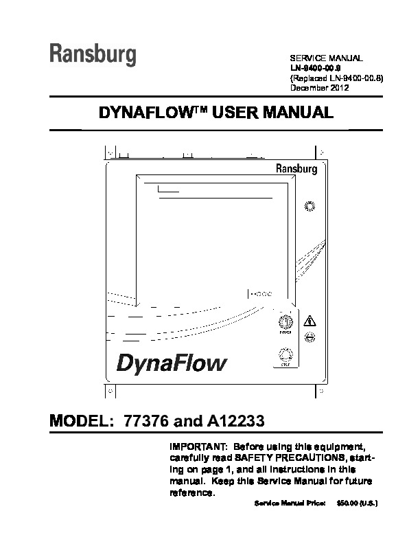 DynaFlow User Manual LN9400009sm