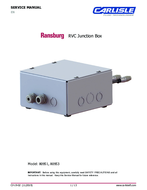 RVC Control Unit J Box Option