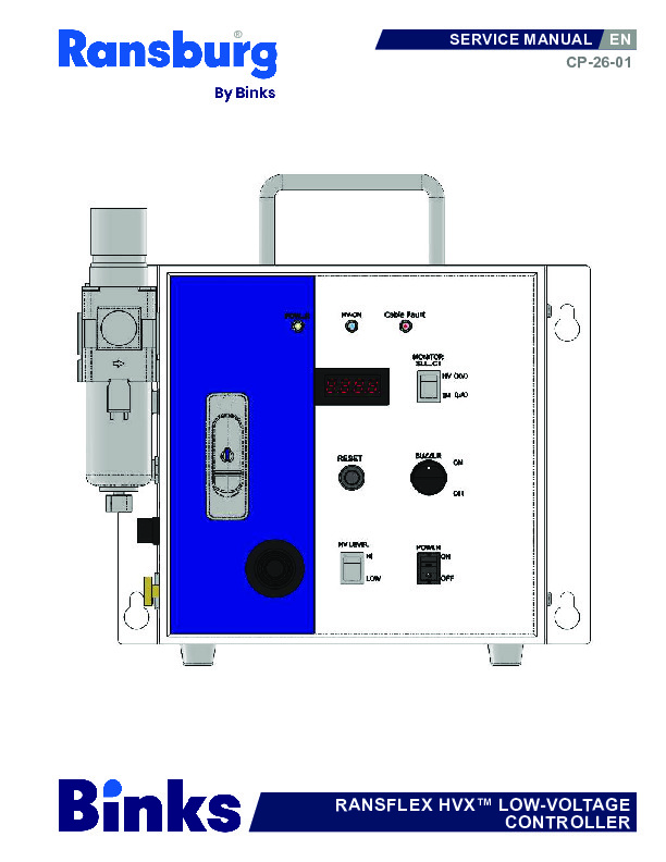 Ransburg HVX Control Panel Install Manual CP-26-01 E